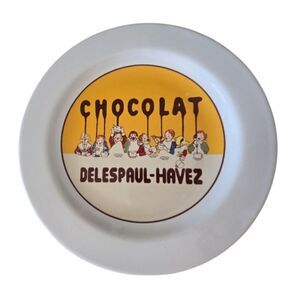 Pottery Barn Ceramic Chocolate Dessert Plate Chocolat Delespaul-Havez